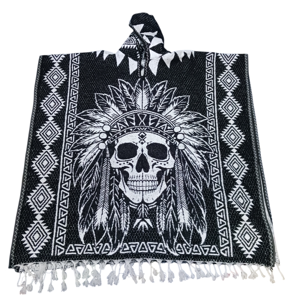 Axolote And Aztec Calander Poncho